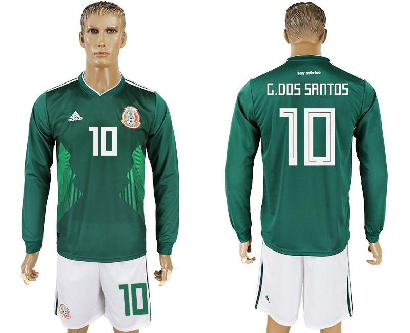 Maillot de foot MEXICO LONG SLEEVE SUIT #10 G.DOS SANTOS  2018 F